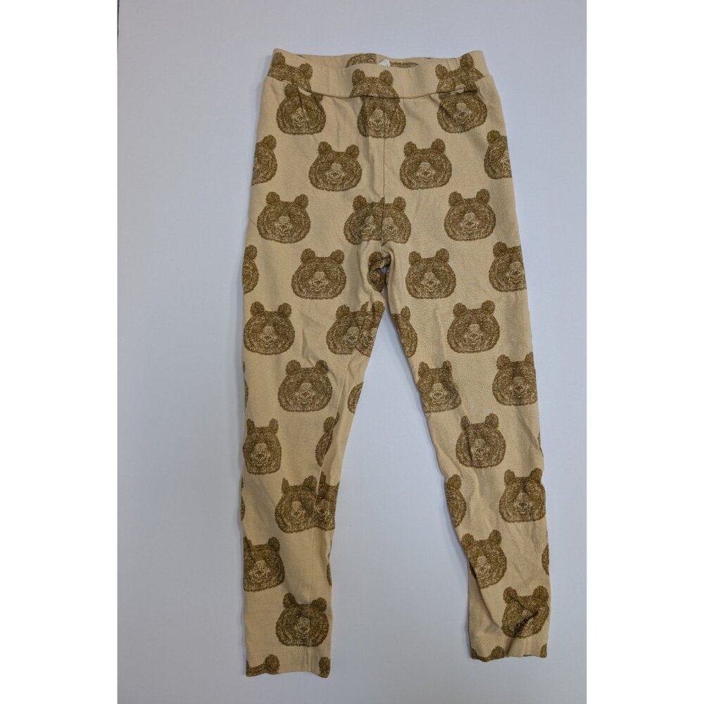 Kate Quinn Organic Cotton Bear Leggings 6Y Papa Bear Goldilocks Neutral